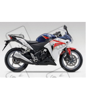 Honda CBR 250R 2012 - WHITE/BLUE VERSION DECALS