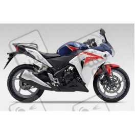 Honda CBR 250R 2012 - WHITE/BLUE VERSION DECALS