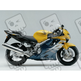 HONDA CBR 600 F4 2000 AMARILLO VERDE STICKER SET