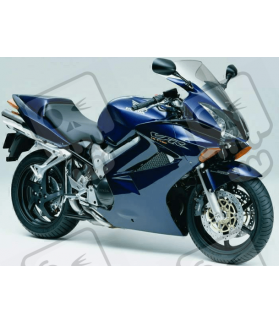 STICKERS SET HONDA VFR 800I YEAR 2002 DARK BLUE VERSION (Compatible Product)