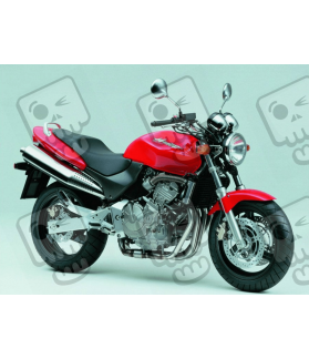 STICKERS SET HONDA CB600F HORNET YEAR 1999 VERSION ROJO