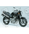 STICKERS SET HONDA CB600F HORNET YEAR 2000 VERSION NEGRO