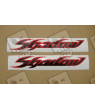 TANK STICKER HONDA SHADOW BLACK / CHROME RED