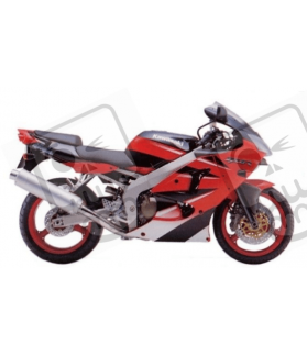 STICKER SET KAWASAKI ZX-6R YEAR 2000 RED (Compatible Product)