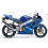 STICKER SET KAWASAKI ZX-6R AÑO 2004 AZUL (Producto compatible)