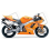 STICKER SET KAWASAKI ZX-6R AÑO 2004 NARANJA (Producto compatible)