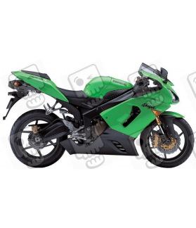 STICKER SET KAWASAKI ZX-6R AÑO 2005 VERDE