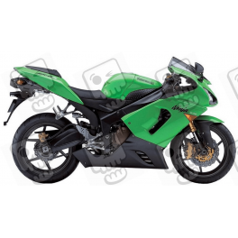STICKER SET KAWASAKI ZX-6R AÑO 2005 VERDE