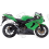 STICKER SET KAWASAKI ZX-6R AÑO 2005 VERDE (Producto compatible)