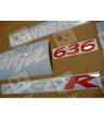 STICKER SET KAWASAKI ZX-6R AÑO 2005 GRIS