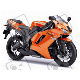 STICKER SET KAWASAKI ZX-6R AÑO 2007 NARANJA