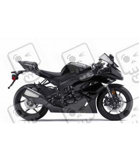 STICKER SET KAWASAKI ZX-6R AÑO 2009 NEGRO