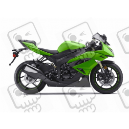 STICKER SET KAWASAKI ZX-6R AÑO 2009 VERDE