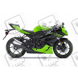 STICKER SET KAWASAKI ZX-6R AÑO 2011 GREEN