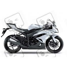 STICKER SET KAWASAKI ZX-6R AÑO 2011 BLANCO