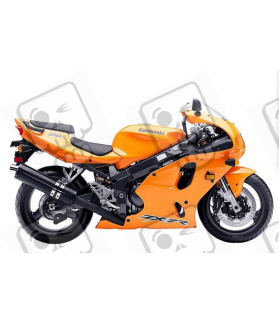 STICKERS KIT KAWASAKI ZX-7R 2003 ORANGE