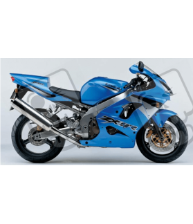 STICKERS KIT KAWASAKI ZX-9R 2003 BLUE SILVER (Compatible Product)