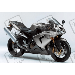 ADHESIVOS KIT KAWASAKI ZX-9R 2005 PLATA