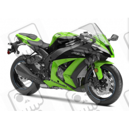 ADHESIVOS KIT KAWASAKI ZX-10R 2012 ABS VERDE