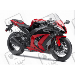 ADHESIVOS KIT KAWASAKI ZX-10R 2013 ROJO