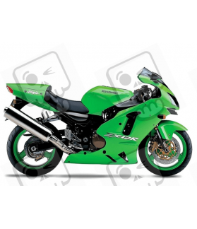 ADHESIVOS KIT KAWASAKI ZX-12R AÑO 2004 VERDE