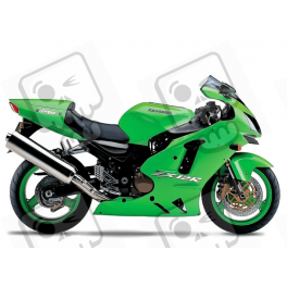 STICKERS KIT KAWASAKI ZX-12R YEAR 2004 GREEN