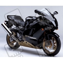 ADHESIVOS KIT KAWASAKI ZX-12R AÑO 2005 NEGRO