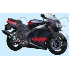 ASESIVI KIT KAWASAKI ZXR750 YEAR 1995 BLACK PINK PURPLE
