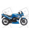 AUFKLEBER KIT KAWASAKI GPZ 500S YEAR 1996 BLUE SILVER