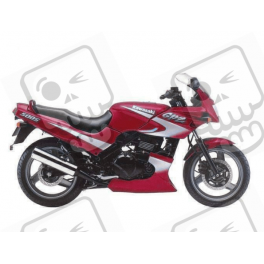 AUTOCOLLANT KIT KAWASAKI GPZ 500S YEAR 1999 RED SILVER