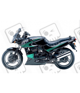 AUFKLEBER KIT KAWASAKI GPZ 500S YEAR STICKERS KIT KAWASAKI GPZ 500S YEAR 2000 BLACK GREEN