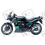 AUTOCOLLANT KIT KAWASAKI GPZ 500S YEAR 2000 BLACK GREEN (Produit compatible)