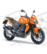 ASESIVI KIT KAWASAKI Z750 YEAR 2008 ORANGE