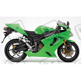 STICKER SET KAWASAKI ZX-6RR YEAR 2006 GREEN