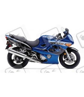 Autocollant Suzuki KATANA GSX F600 YEAR 2002 BLUE BLACK (Produit compatible)