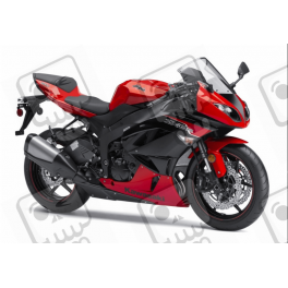 STICKER SET KAWASAKI ZX-6R AÑO 2012 RED