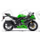 STICKER SET KAWASAKI ZX-6R AÑO 2013 GREEN (Producto compatible)