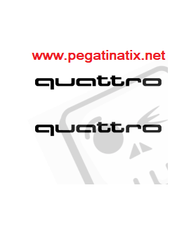 AUTOCOLLANT LOGO AUDI QUATTRO (Produit compatible)