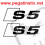 AUTOCOLLANT LOGO AUDI S5 (Produit compatible)