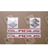Stickers Suzuki GLADIUS TITANIUM GREY 2012 SV650