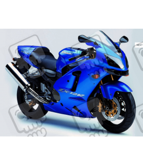 ADESIVI KIT KAWASAKI ZX-12R YEAR 2006 BLUE