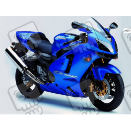 DECALS KIT KAWASAKI ZX-12R YEAR 2006 BLUE