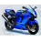 STICKERS KIT KAWASAKI ZX-12R YEAR 2006 BLUE (Compatible Product)