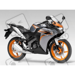 Adesivi Honda CBR 125R 2011 SILVER-ORANGE