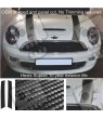 AUTOCOLLANT MINI S CARBON BONNET STRIPES