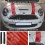 AUTOCOLLANT MINI S RED CARBON BONNET STRIPES (Produit compatible)