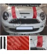AUFKLEBER MINI S RED CARBON BONNET STRIPES