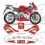 AUTOCOLLANT Aprilia RS50 ROSSO YEAR 2008-2009 (Produit compatible)