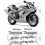 AUTOCOLLANT TRIUMPH DAYTONA 600 YEAR 2005 (Produit compatible)