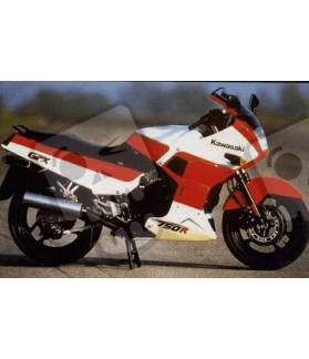 STICKERS KAWASAKI GPX-750R YEAR 1987 RED-WHITE (Produto compatível)